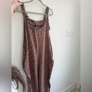 Brown Floral Sleeveless Rumper